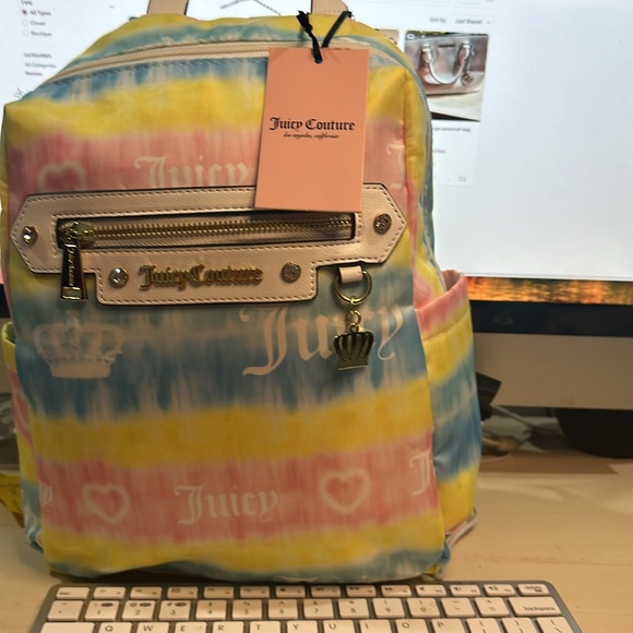New with Tags juicy couture backpack and pencil or cosmetic case or wristlet - Picture 11 of 16